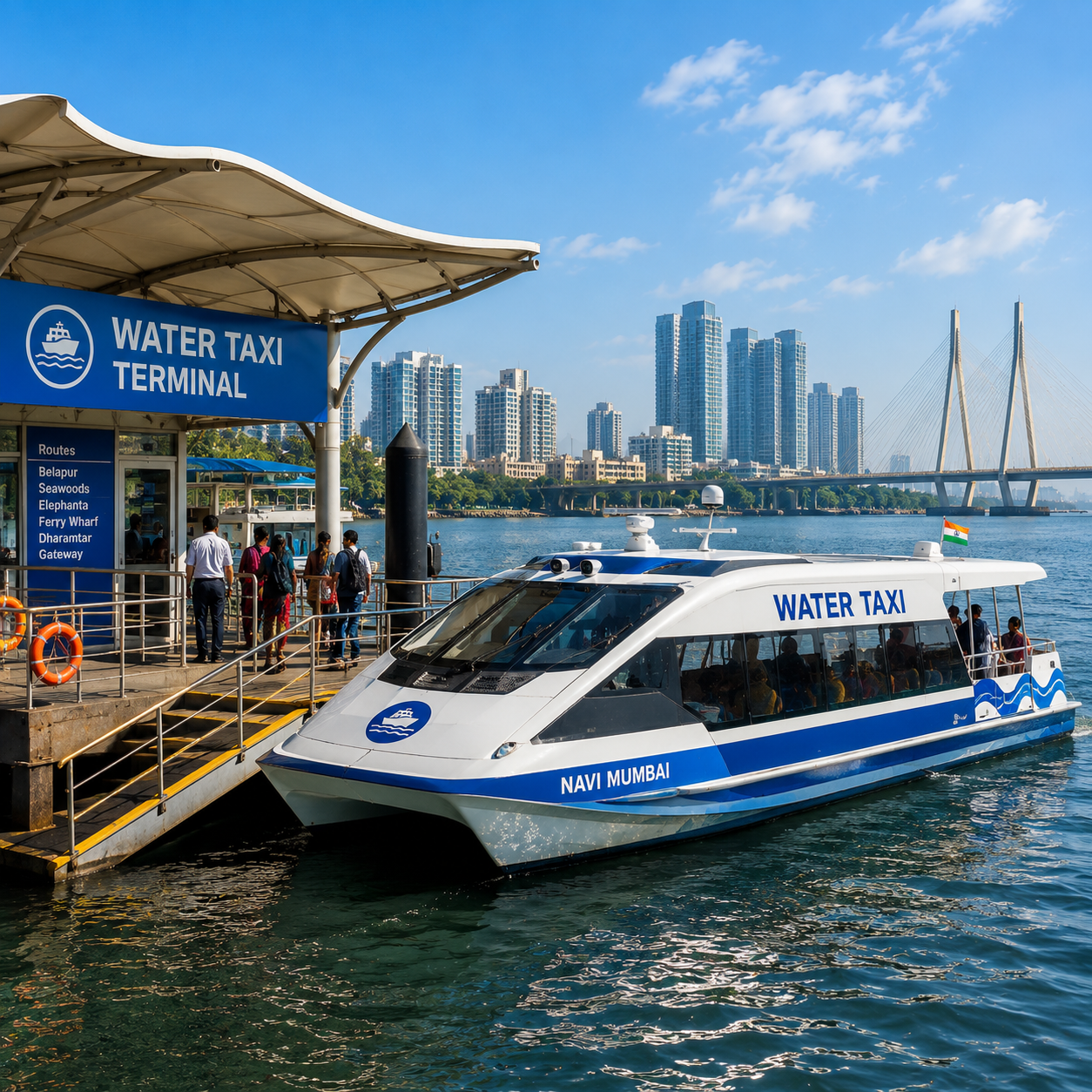 watertaxi navi mumbai ranjanpada station uran