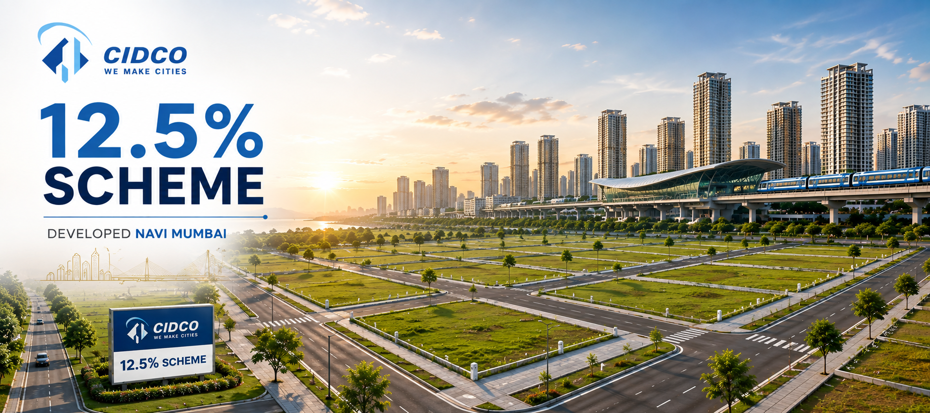 CIDCO 12.5% Plots land navi mumbai