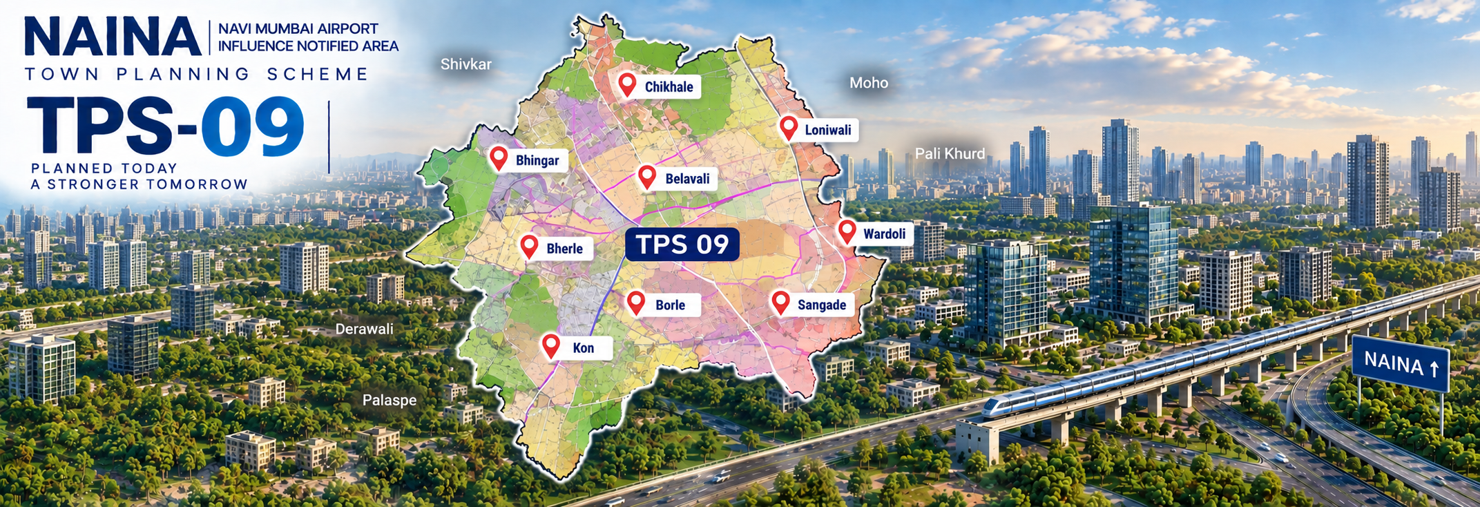 TPS 9 Belavali, Bherle, Bhingar, Borle, Chikhale, Kon, Loniwali, Sangade, Wardoli land