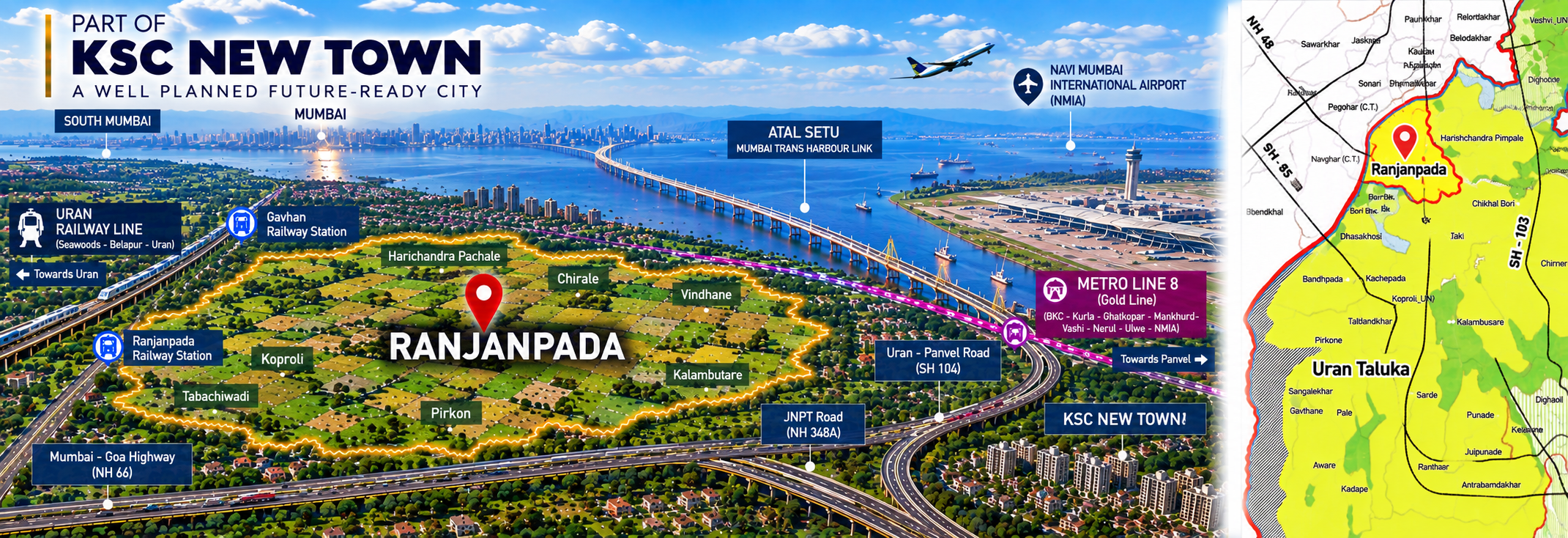 land plot near Ranjanpada station uran